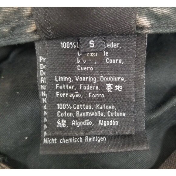 Harley-Davidson Black Debossed Willie G Skull Leather Cap Sz Small Bedazzled - Picture 9 of 11